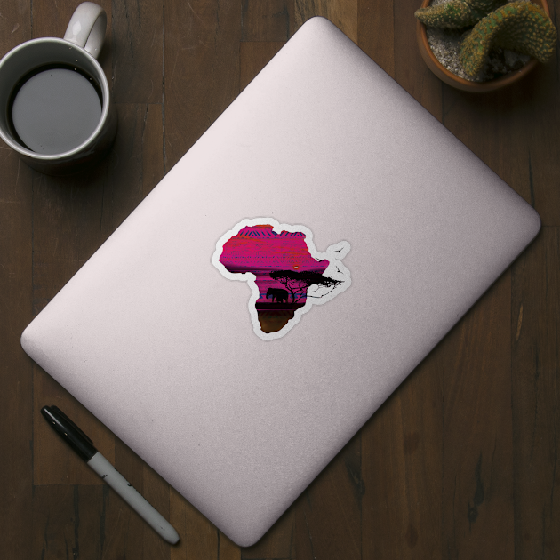 Pink Kente African Sky by digitaldoodlers